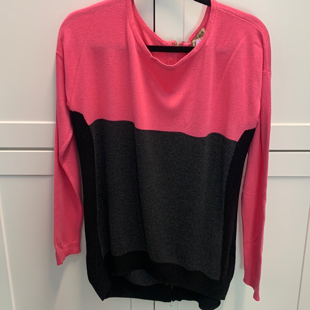 Oversized cute color block sweater